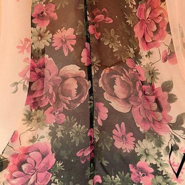 2015 Print Evening Dress Elegant Formal V Neck..