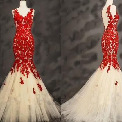 Fashion Sheath Off The Shoudler Prom Dresses Lace..