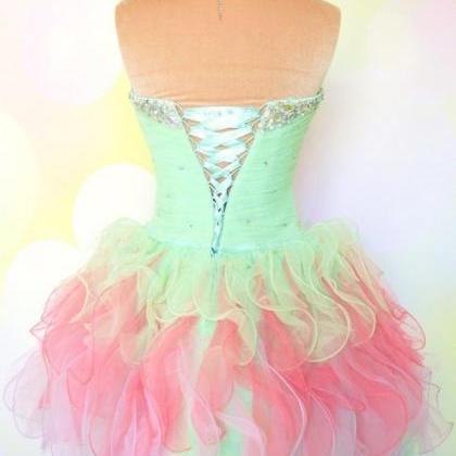 Sweetheart Tulle Short Homecoming Dress,custom..