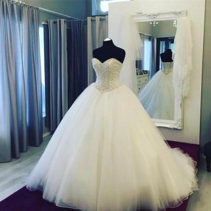 Wedding Dresses, Wedding Gown,fully Crystal Beaded..