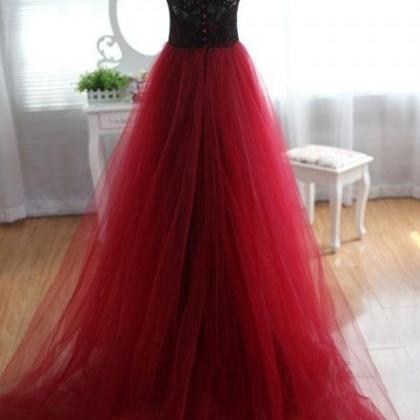 Prom Dress,maroon Long Prom Dress,prom..