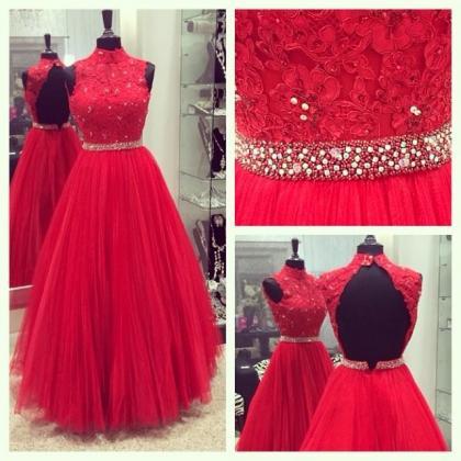 Red Prom Dresses, Discount Prom Dresses, Tulle..