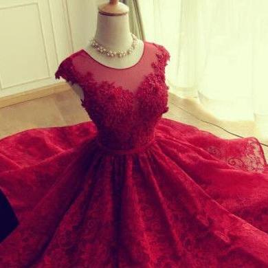Red Homecoming Dress, Junior Lace Up Back..