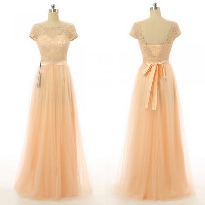 Long Tulle A-line Floor-length Dress Featuring..
