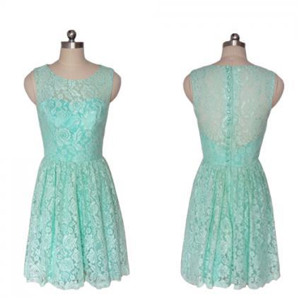 Mint Bridesmaid Dress, Lace Bridesmaid Dress, Off..