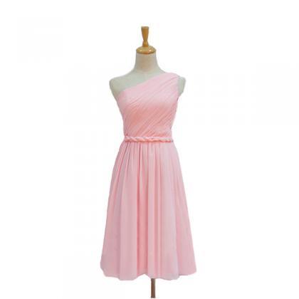 Short Bridesmaid Dress, Pink Bridesmaid Dress, One..