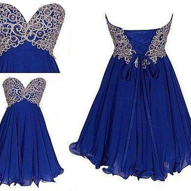 Short Bridesmaid Dress, Blue Bridesmaid Dress,..