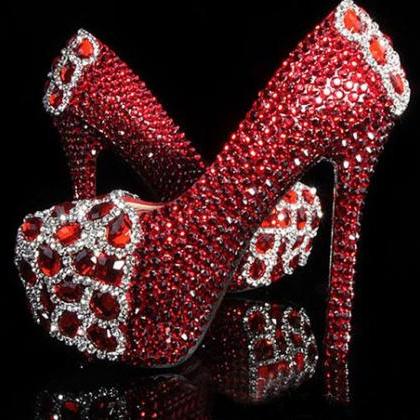Custom Design Shoes Make Plus Size Crystals And..