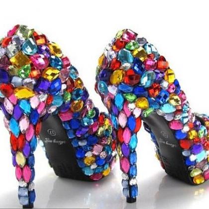 Candy Crystal Glitter Fashion Multicolor Wedding..