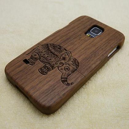 Elephant Galaxy S5 Case, Wood Samsung Galaxy S5..