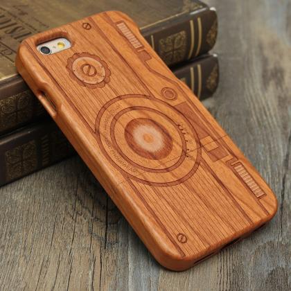 Luxury Natural Wood Wooden Bamboo Hard Cover Phone..