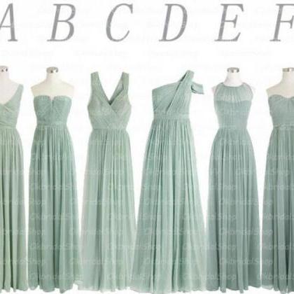 Popular Bridesmaid Dress,dusty Green Bridesmaid..