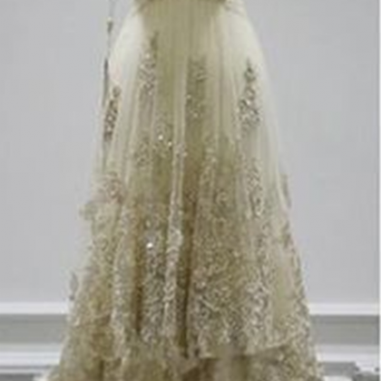 Prom Gownnew Prom Dress, Design A-line Lace Long..