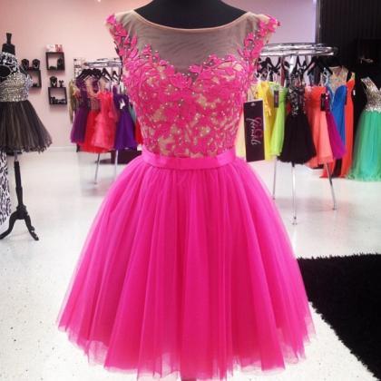 Homecoming Dress,pink Prom Dress,short Prom..