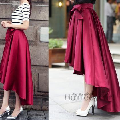 Skirt,fashion Spring Skirt,modest Skirt,autumn Red..