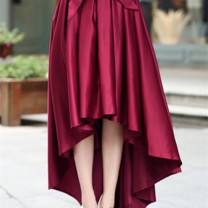 Skirt,Fashion Spring Skirt,Modest Skirt,Autumn Red Skirt,Women Skirt ...