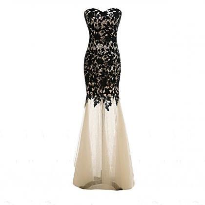 Sleeveless Prom Dress With Black Lavish..