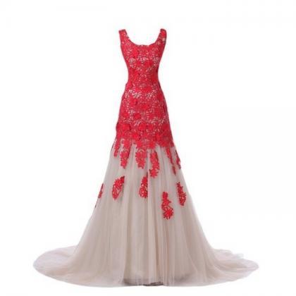 Red Prom Dresses,mermaid Prom Dress,red Prom..