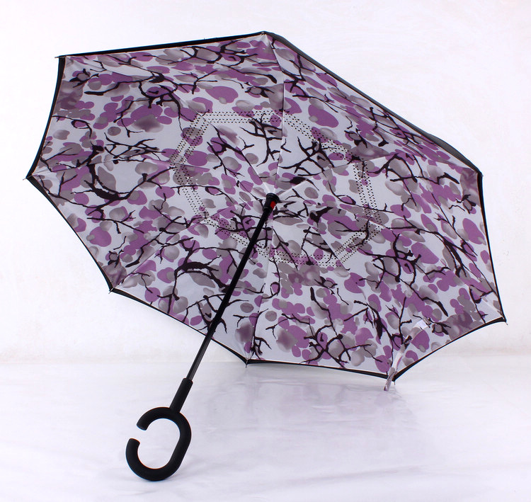 Branches Of A Shadow Umbrella，anti-uv C-handle Sun Rain Opposite Folding Upside Down Reverse Inverted Umbrella，reverse Double Umbrella,