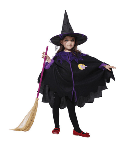 Children's Halloween Costumes Girls Role Play Cosplay Costume Small Witch Witch On The Party，the Children's Halloween