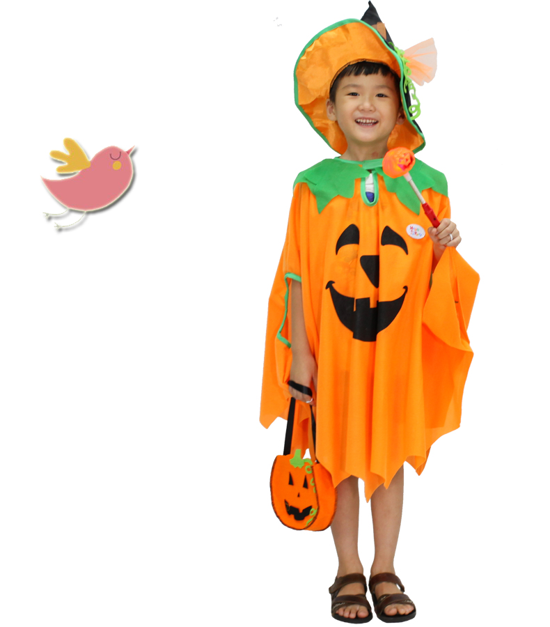 Children's Halloween Costume For Cosplay Show Clothes Boy's Pumpkin Cape Cape Cape Of The Girls，the Children's