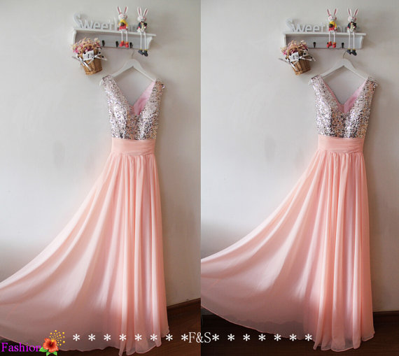Pink Prom Dress,sequin Pink Evening Long Prom Dress,blush Bridesmaid Evening Dress,pink Prom Evening Bridesmaid Dress,blush Prom Dresses