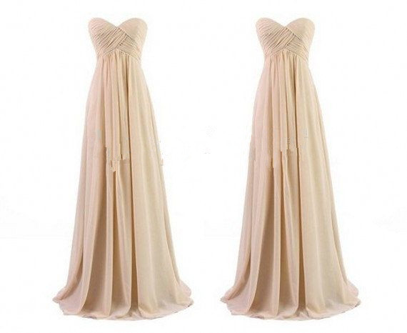 Bridesmaid Gown,pretty Prom Dresses,chiffon Prom Gown, Simple Bridesmaid Dress, Bridesmaid Dresses,champagne Bridesmaid Gowns