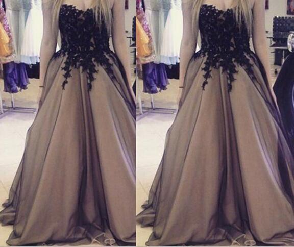 Prom Dress,champagne Prom Dresses,sweetheart Black And Champagne Ball Gown Dresses, Prom Dresses, Party Gowns, Formal Occasion Dresses,formal