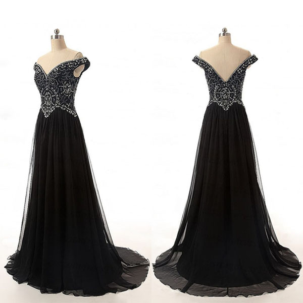 Long Prom Dress, Black Prom Dress, Modest Prom Dress, Design Prom Dress, Elegant Prom Dress, Affordable Prom Dress, Prom Dress, Evening Dress