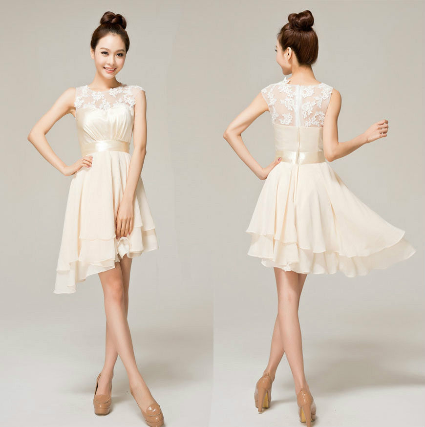 Short Bridesmaid Dress, Prom Dress, Champagne Bridesmaid Dress, Popular Bridesmaid Dress, Junior Bridesmaid Dress,