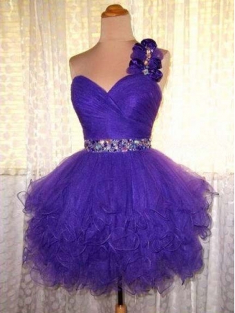 Homecoming Dress, One Shoulder Homecoming Dress, Purple Prom Dress, Junior Prom Dress, Party Dress