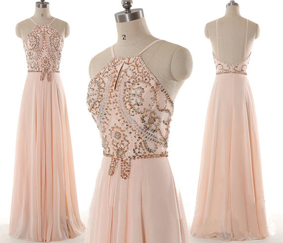 Long Prom Dress, Popular Prom Dress, Modest Prom Dress, Peach Prom Dress, Elegant Prom Dress, Formal Prom Dress, Evening Dress