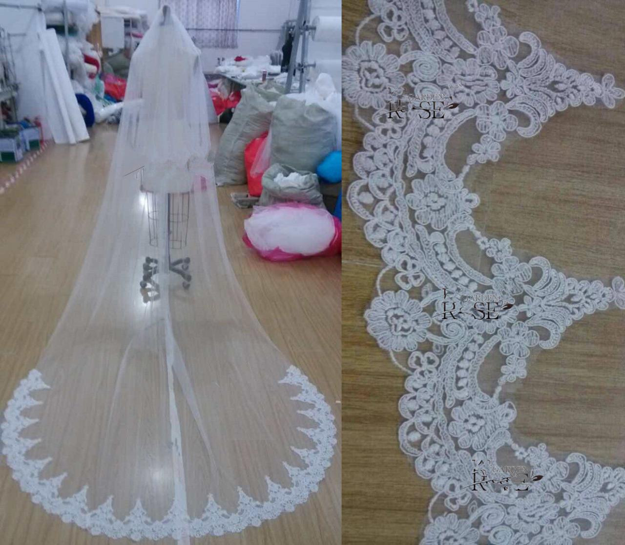 Cheapwedding Veil Simple White/ivory Wedding Veil Wedding Tiara Wedding Veil/bridal Veil/bridal Accessories/head Veil/tulle Veil , Lace Applique