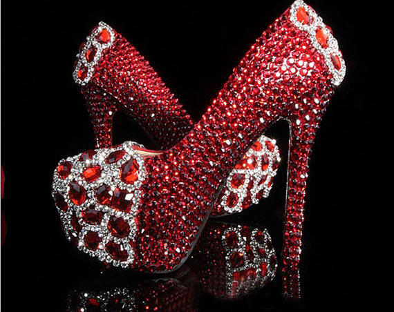 Custom Design Shoes Make Plus Size Crystals And Rhinestones Bridal Wedding Pumps Shoes Lady Shoes Party Prom High Heels, Bridal Shoes, Bridal,