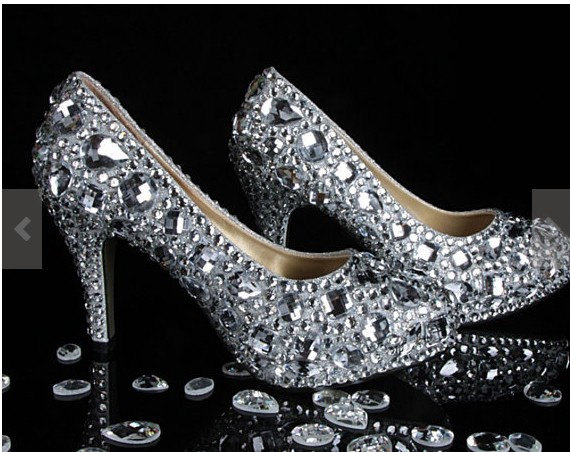 Silver Glitter WEDDING SHOES Cinderella Bridal Shoes -   Custom wedding  shoes, Silver glitter shoes, Glitter wedding shoes