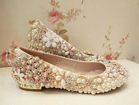 Pearl Wedding Shoes, Bridal Shoes, Bridal, Women Peep Toe Shoes Lady Evening Party Club High Heel Dress Shoes,sparkling Rhinestone Crystal Bridal