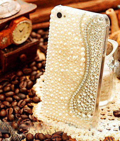 6s Plus 6c Pearl Diamond Hard Back Mobile Phone Case Cover Bling Girly Rhinestone Case Cover For Iphone 4 4s 5 7plus 5s 6 6 Plusmobile Phone Case