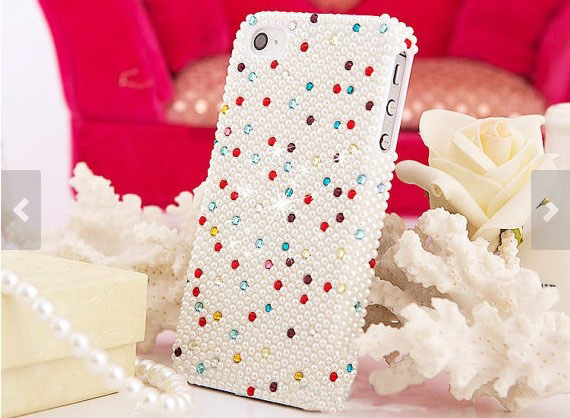 6s Plus 6c Pearl Diamond Hard Back Mobile Phone Case Cover Bling Girly Rhinestone Case Cover For Iphone 4 4s 5 7 5s 6 6 Plus Mobile Phone Case