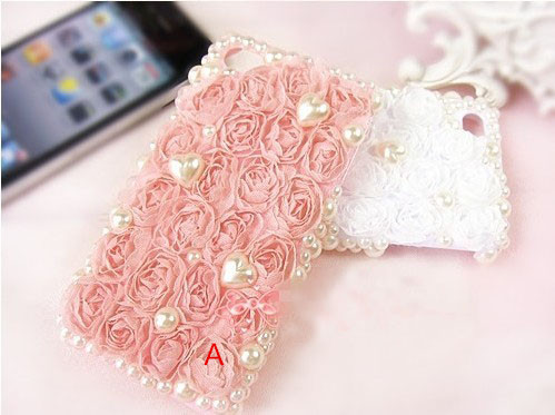 6c 6s Plus Fashion Lace Flower Pearl Girly Mobile Phone Case Cover For Iphone 4 4s 5 7plus 5s 6 6 Plus Mobile Phone Case Cover Bling Girly