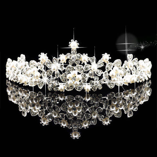 Wedding Jewelry , Crown ,diamond Jewelry,flash Jewelrythe Bride Married Crown Hair Jewelry Diamond Lotus Flowers