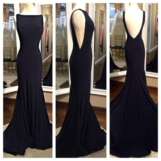 Charming Prom Dress,2017 Simple Long Mermaid Prom Dresses,backless Modest Prom Gowns,charming Evening Dresses,pretty Party Dresses,real Sexy