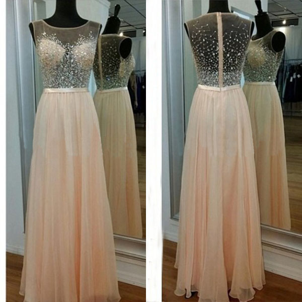 Prom Dresses,backless Evening Gowns,light Blush Pink Formal Dresses,beaded Prom Dresses,2017fashion Evening Gown,simple Evening Dress,beaded