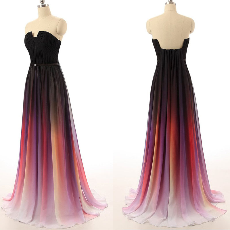 black and purple ombre dress