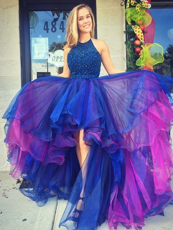 Blue Purple Prom Dress