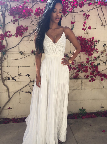 Bohemian Lace Prom Dress