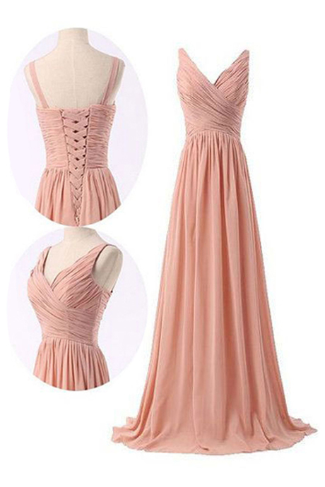 simple peach dress