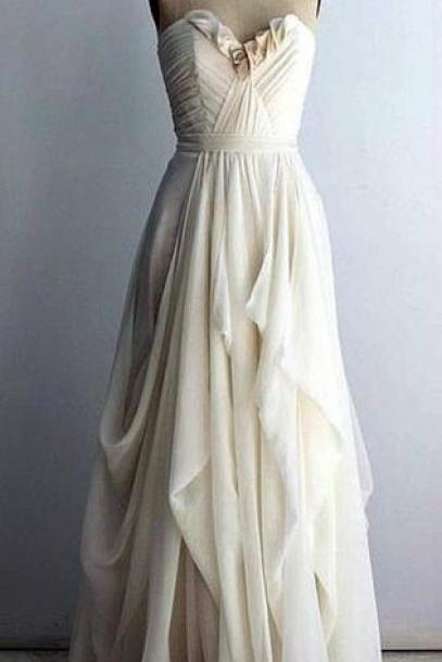 Sexy Prom Dress Sweetheart Evening Dress,chiffon Evening Dress,a-line Evening Dress,long Evening Dress