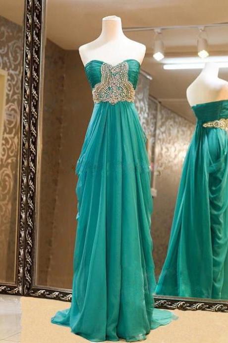 Hunter Green Prom Dresses, Formal Dresses,strapless Prom Dress 2016, Prom Dresses,party Dresses,evening Dress,sexy Prom Gowns, Chiffon Prom Dress