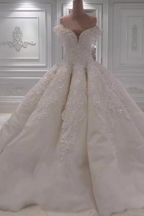 Wedding Dresses, Wedding Gown,sexy off the shoulder white lace sweetheart ball gown wedding dresses with illusion back 2017 new design Princess Wedding Dresses