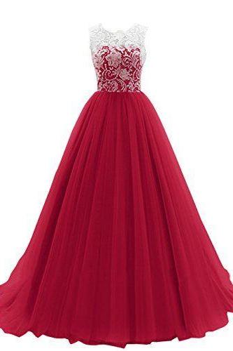 Prom Dress,maroon Long Prom Dressprom Dresses,lace Evening Gowns,white Lace Prom Gowns,evening Dress,tulle Party Gowns,burgundy Prom Gowns